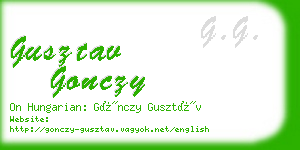 gusztav gonczy business card